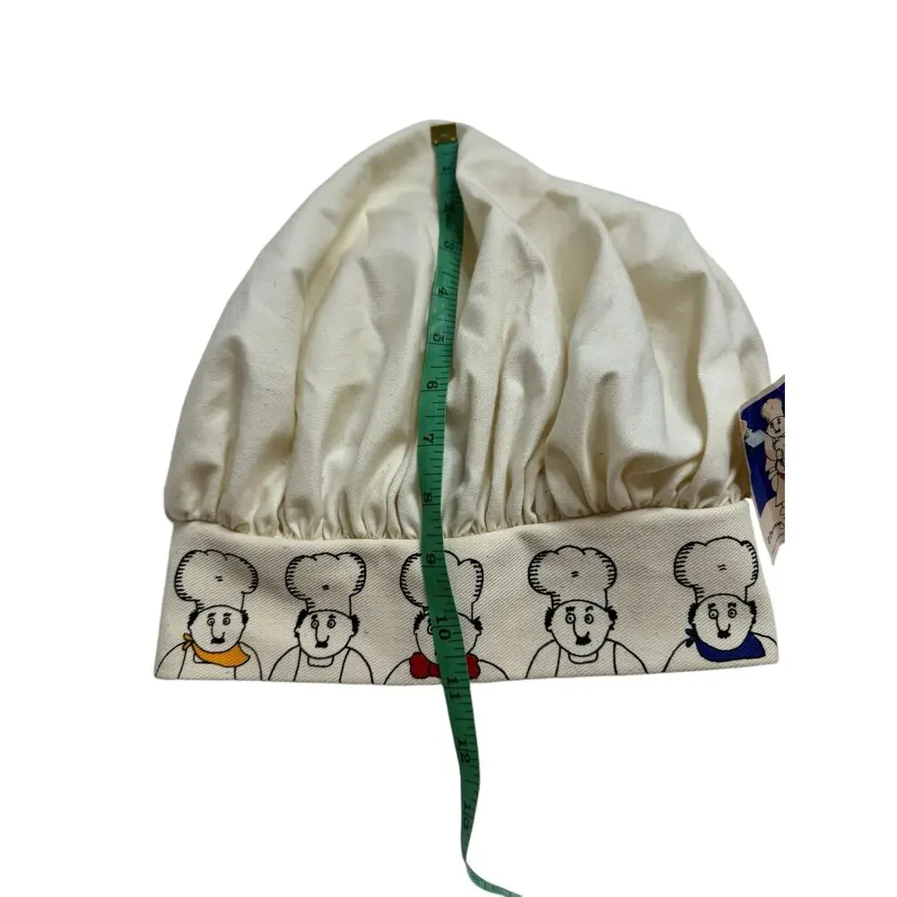BARNEY SALTZBERG CHEF Hat Vintage *NEW* Ivory Toque Cartoon Adult One Size
